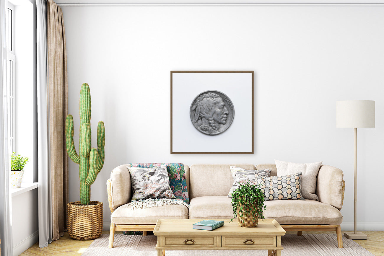 1935 US Nickel Framed Print