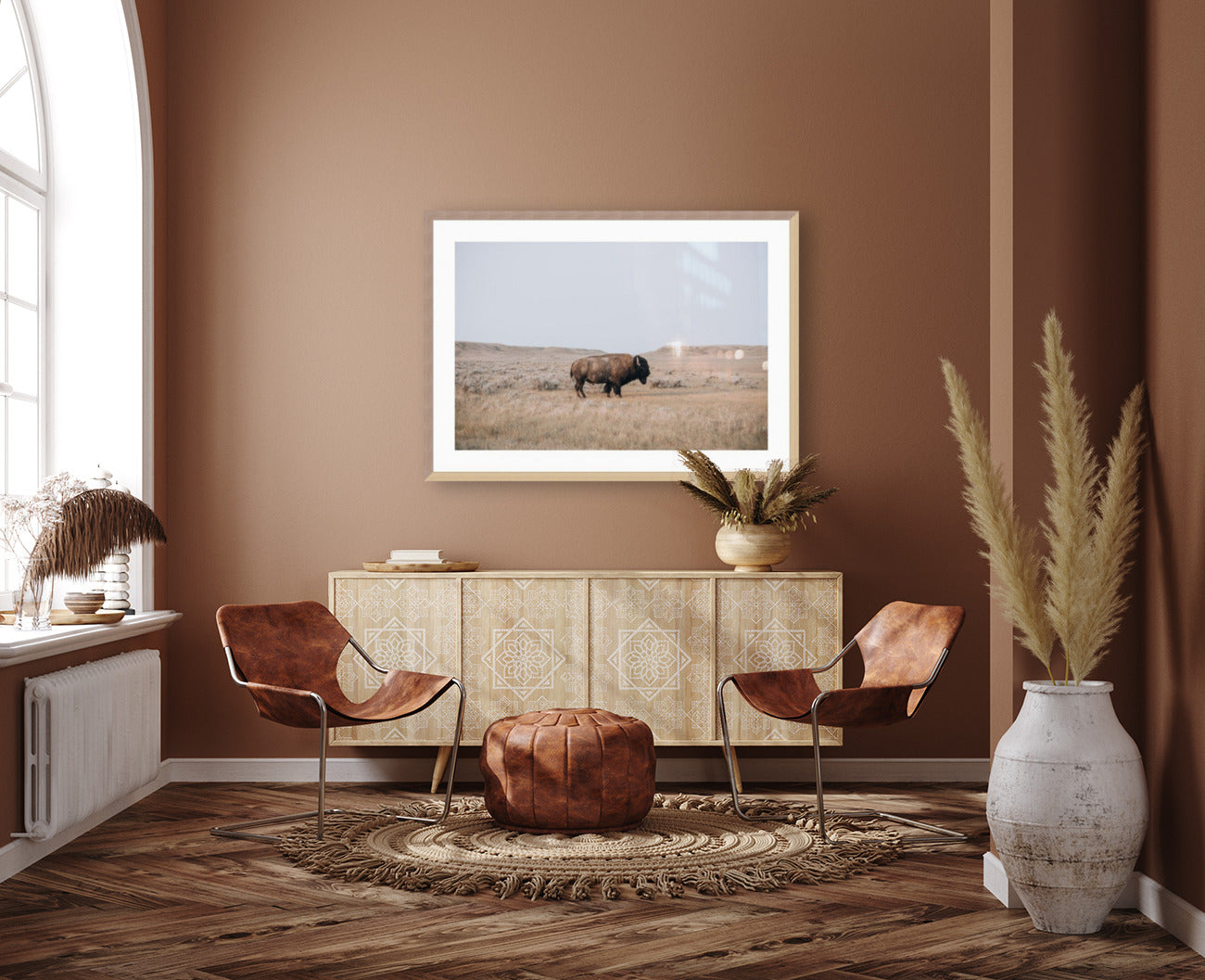 Plains Bison Framed Print